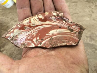 Italian marbleized slipware